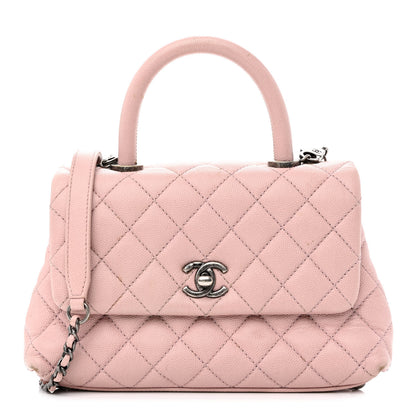 Chanel Caviar Quilted Mini Coco Handle Flap Light Pink 1 of 14