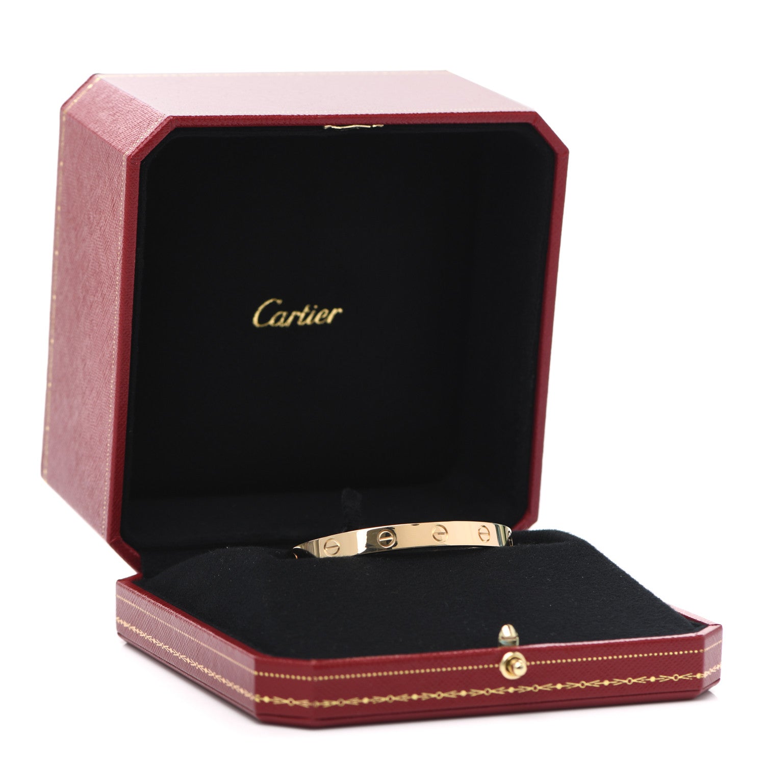 Cartier 18K Yellow Gold LOVE Cuff Bracelet 17 5 of 5