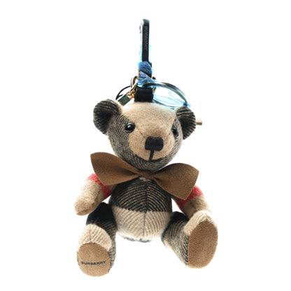 Burberry Cashmere Vintage Check Thomas Bear Bag Charm Camel 1 of 4