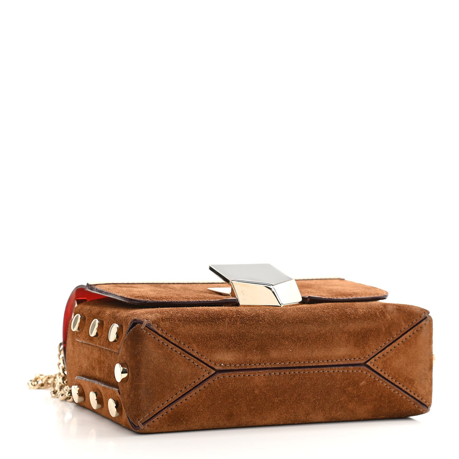 Jimmy Choo Suede Lockett Petite Shoulder Bag Brown 4 of 12