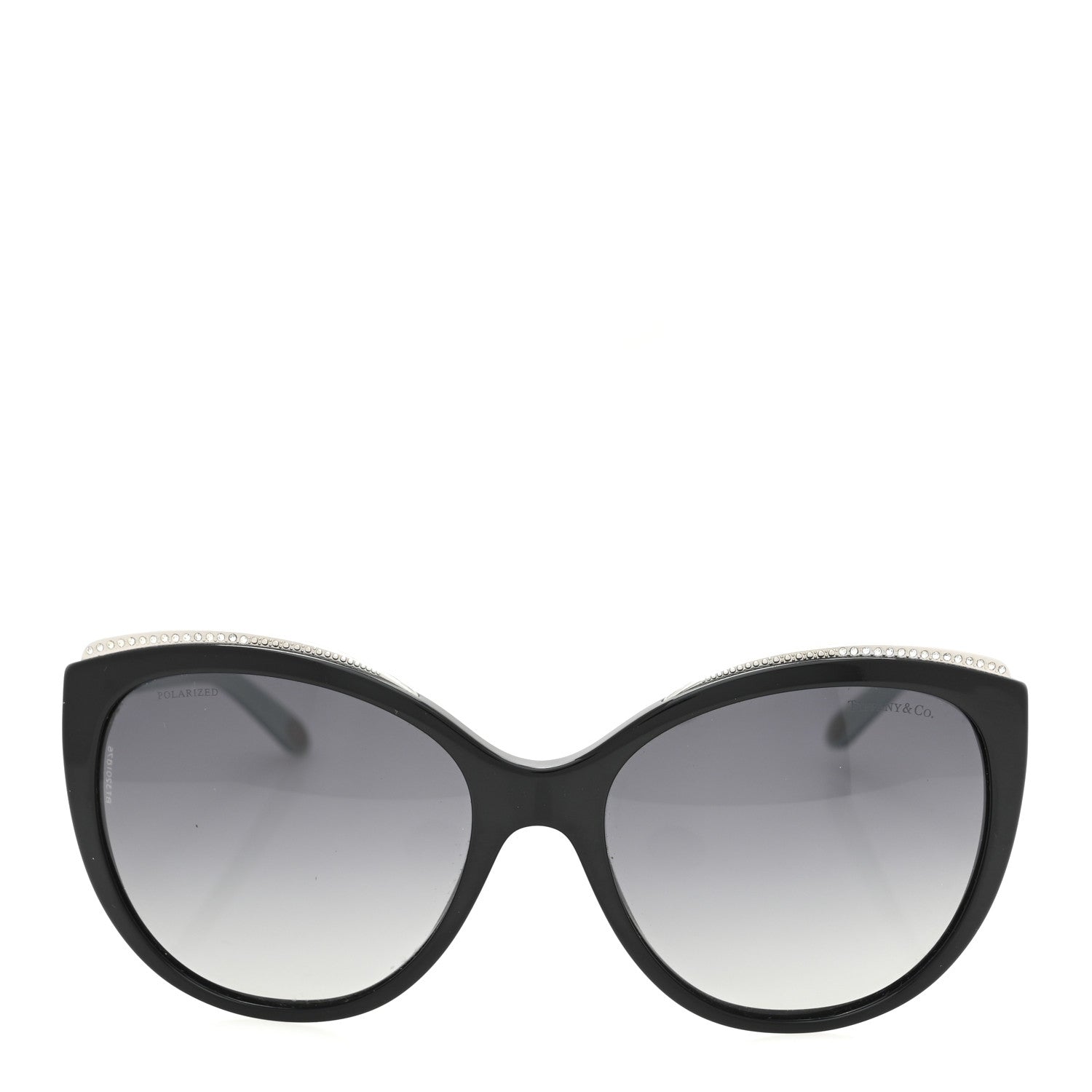 Tiffany Acetate Metal Cat Eye Sunglasses TF4134 Black Blue 2 of 7