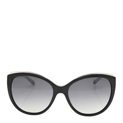 Tiffany Acetate Metal Cat Eye Sunglasses TF4134 Black Blue 2 of 7