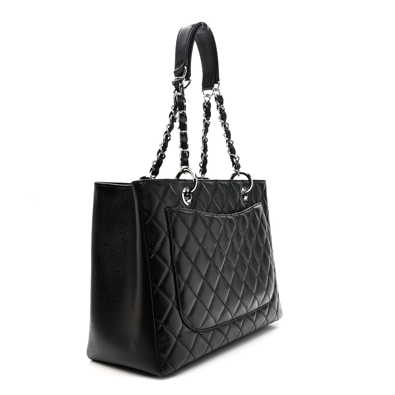 Chanel Caviar Quilted Grand Shopping Tote GST Black 3 of 11