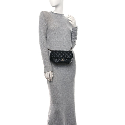 Chanel Calfskin Quilted CC Uniform Flap Belt Bag Black 2 of 9