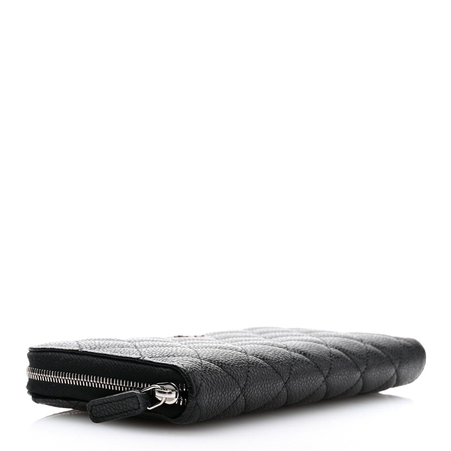 Chanel Caviar Quilted Large Gusset Zip Around Wallet Black 4 of 9