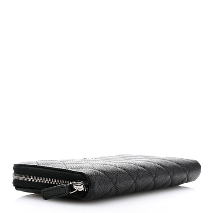 Chanel Caviar Quilted Large Gusset Zip Around Wallet Black 4 of 9