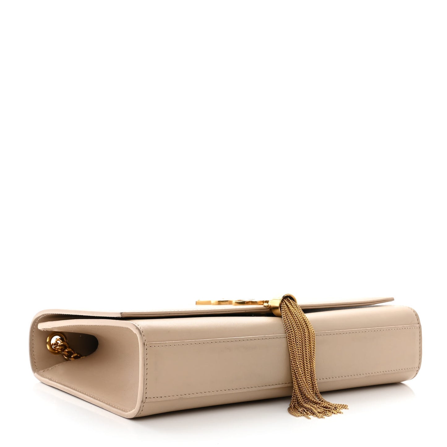Smooth Calfskin Medium Classic Monogram Kate Tassel Satchel Nude Powder