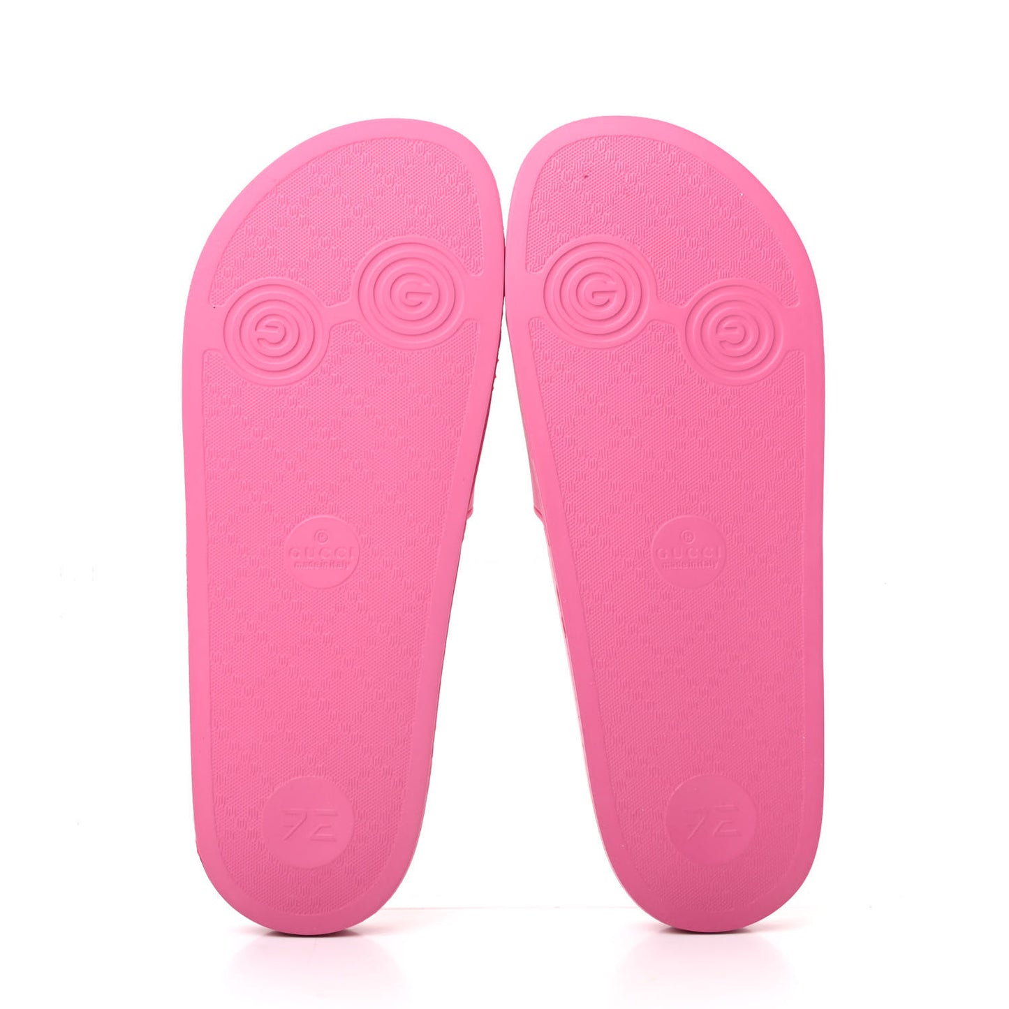 Rubber Logo Stamped Mens Slide Sandals 9 Fuchsia