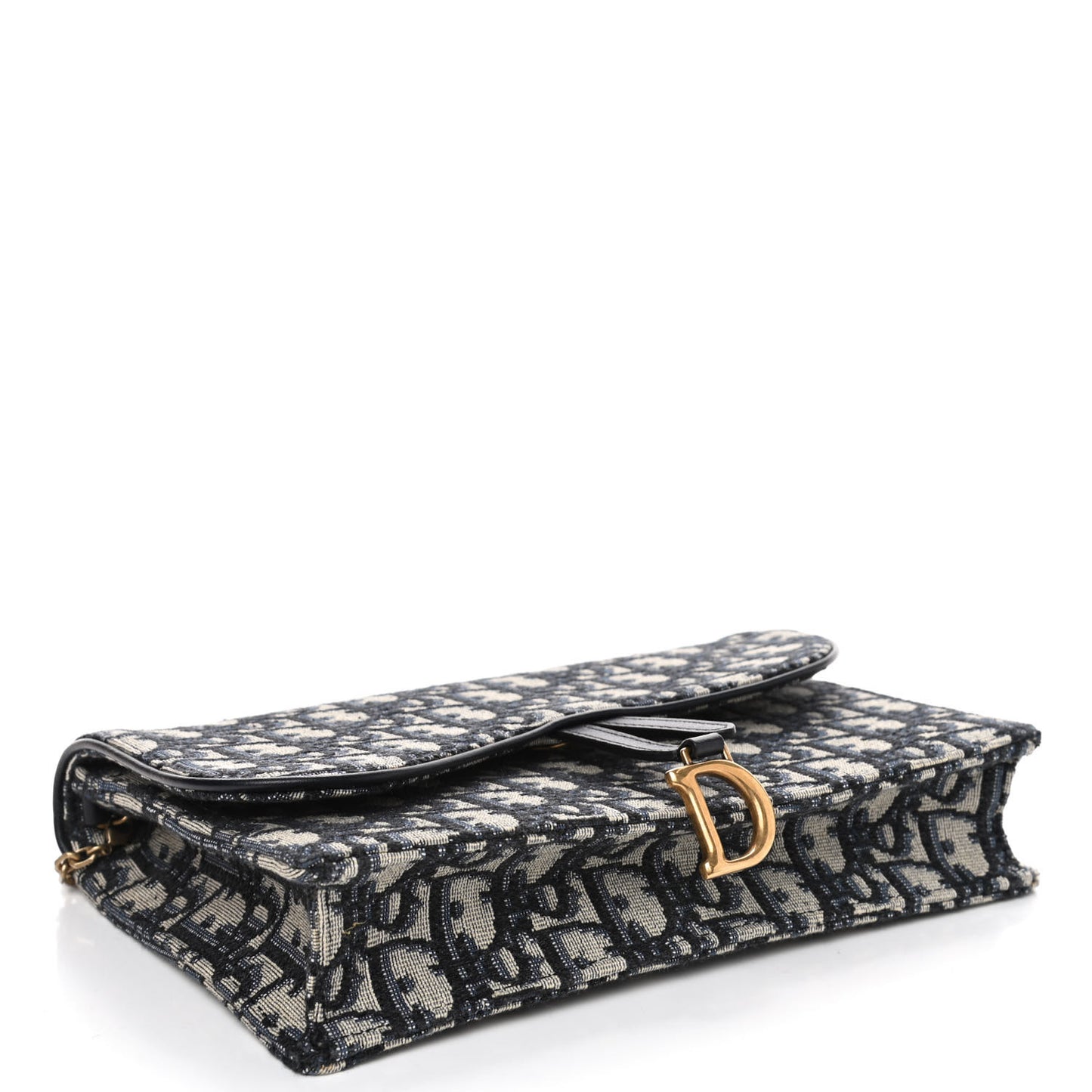 Oblique Saddle Chain Pouch Blue