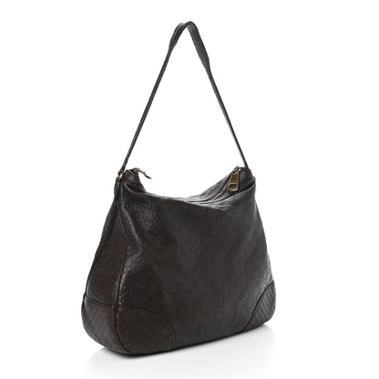 Gucci Guccissima Large Bree Hobo Dark Brown 3 of 12