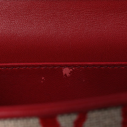 Valentino Garavani Toile Iconographe Goatskin Vlogo Small Loco Shoulder Bag Natural Rosso Valentino 11 of 11