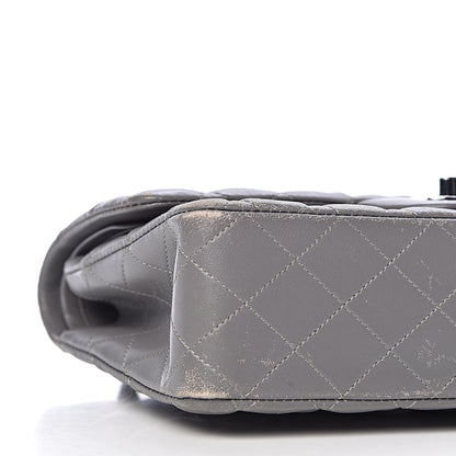 Chanel Lambskin Quilted Medium Double Flap Grey 13 of 21