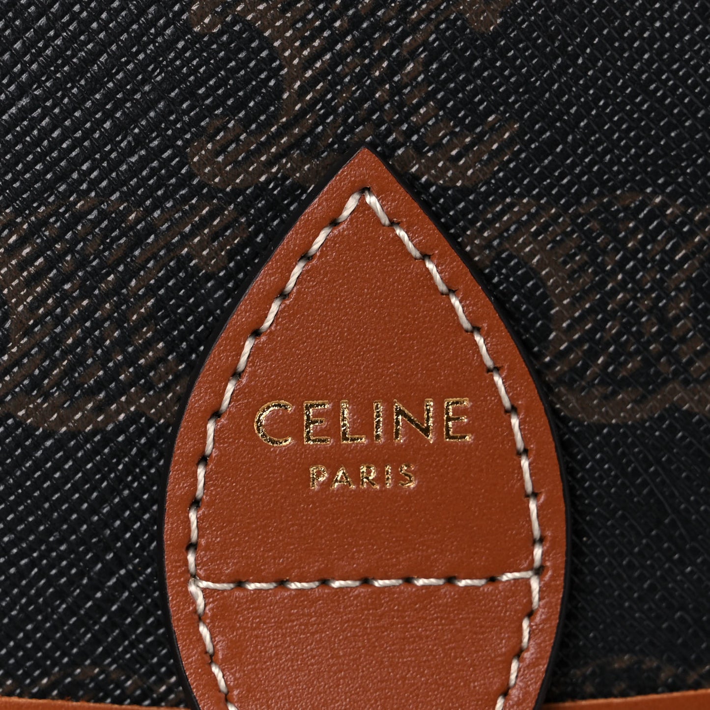 Triomphe Canvas Medium Folco Bag Tan