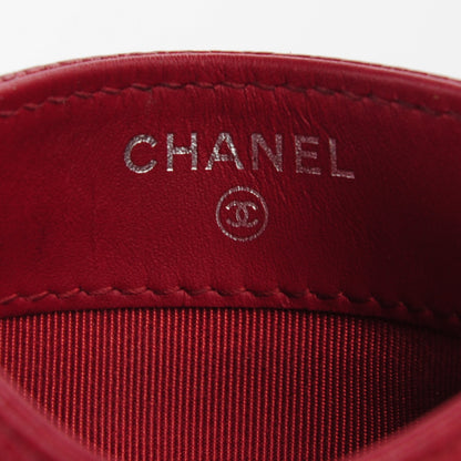 Chanel Caviar Quilted Card Holder Red 11 of 13