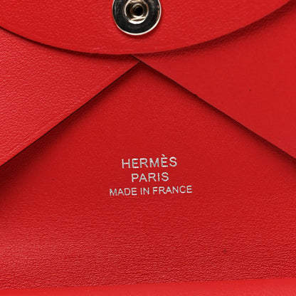 Hermes Swift Teckel a Collier Calvi Duo Card Case Rouge De Coeur 6 of 8