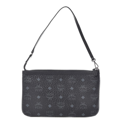 MCM Visetos Liz Shopper Tote Pouch Black 1 of 7