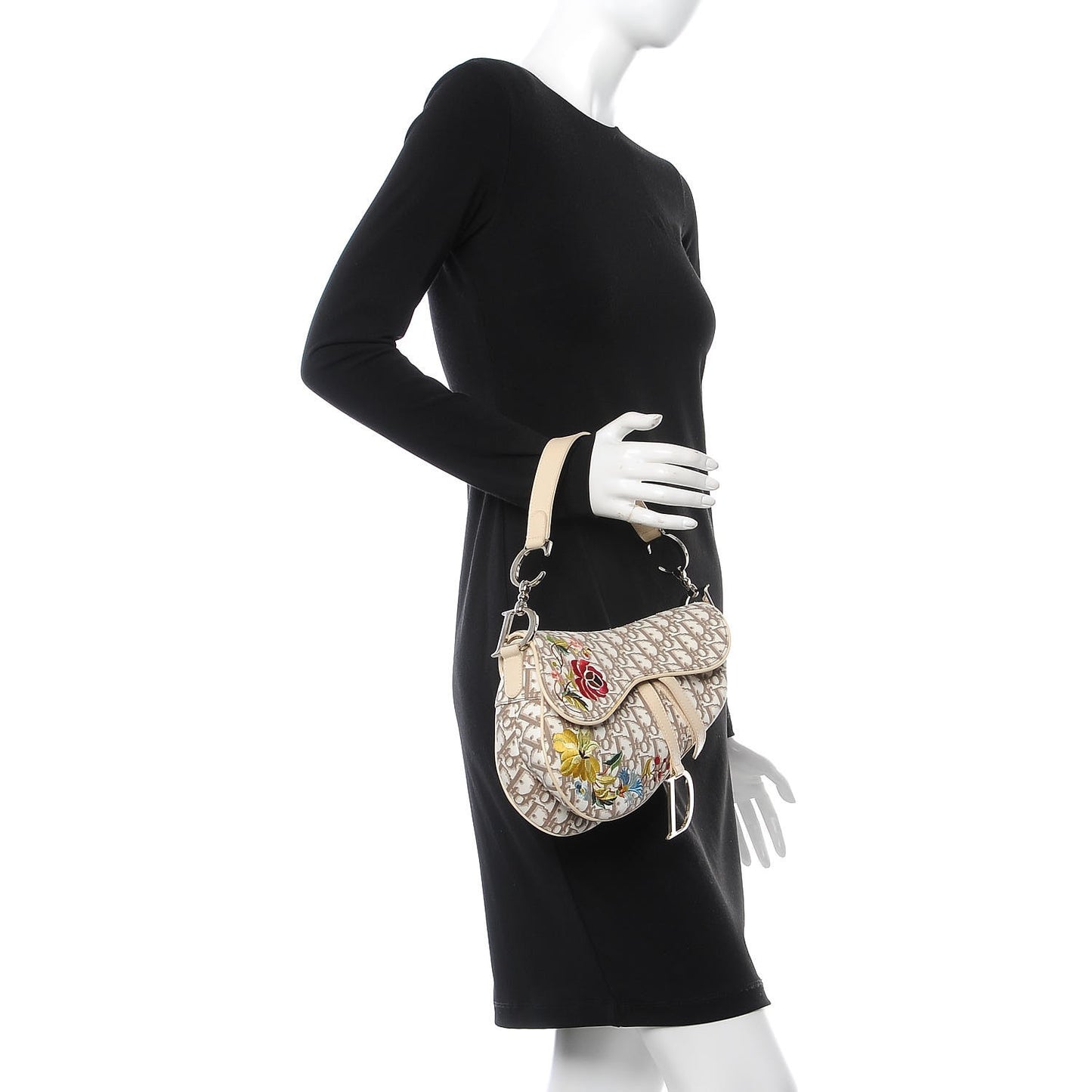 Monogram Vintage Flowers Saddle Bag Beige