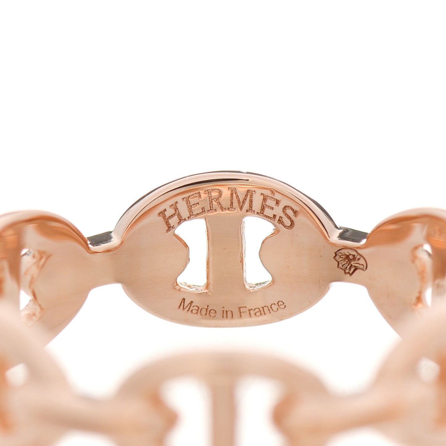 18K Rose Gold PM Chaine D'Ancre Enchainee Ring 52 6