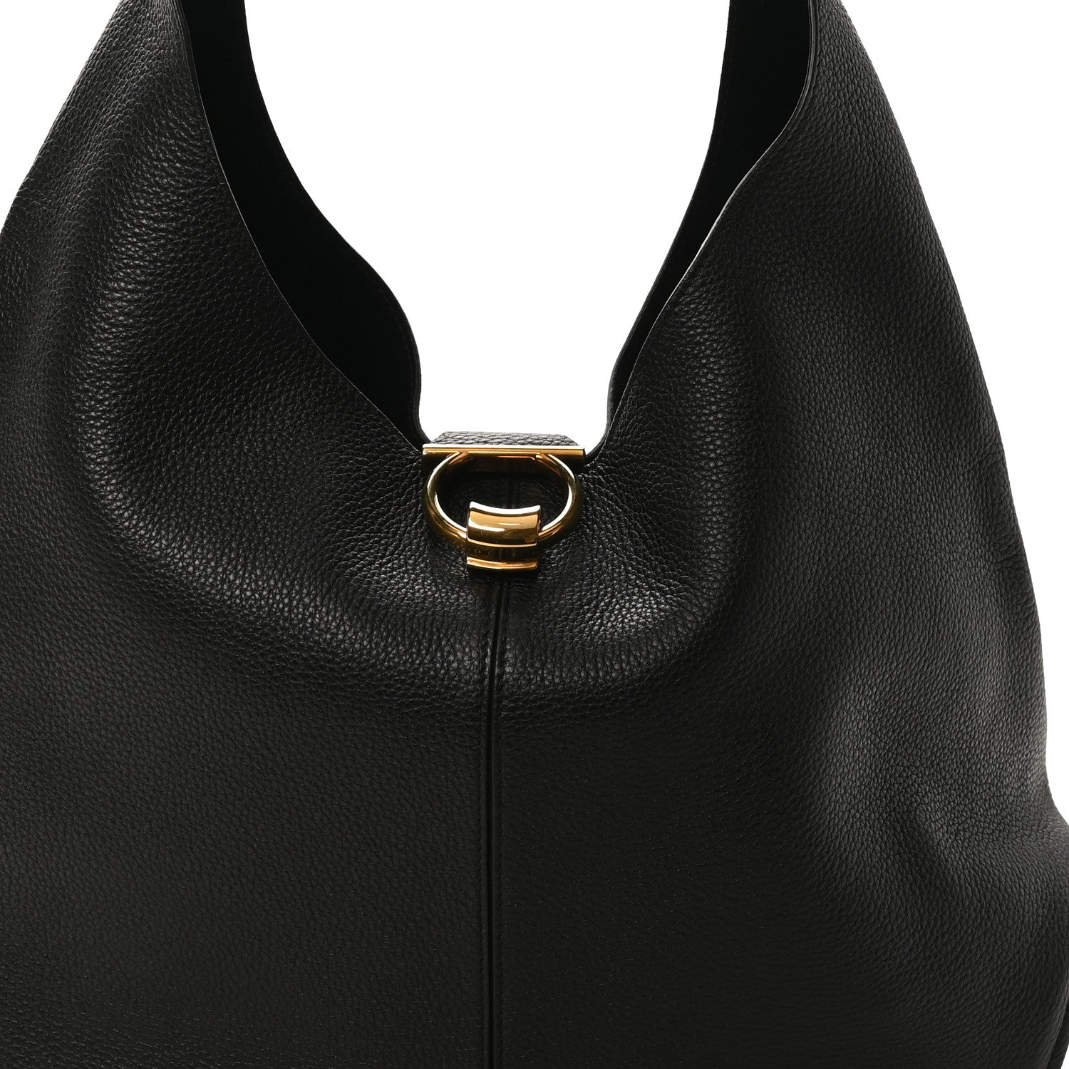 Salvatore Ferragamo Calfskin Margot Hobo Black Black 8 of 10