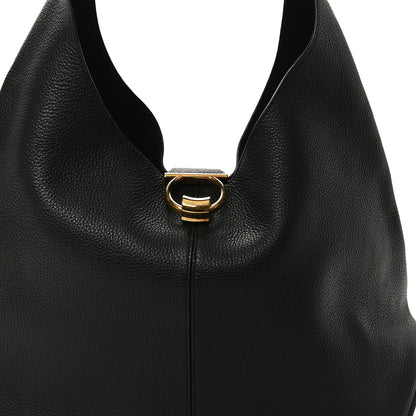 Salvatore Ferragamo Calfskin Margot Hobo Black Black 8 of 10