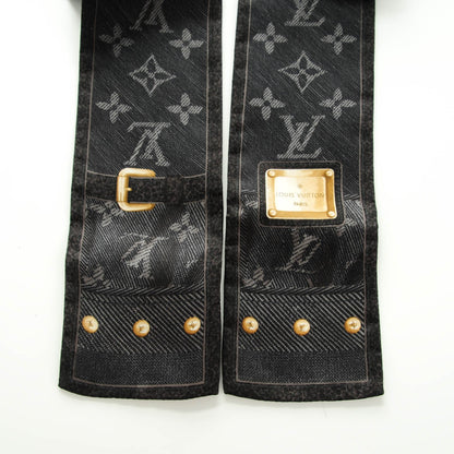 Louis Vuitton Silk Monogram New Denim Bandeau Black 3 of 5