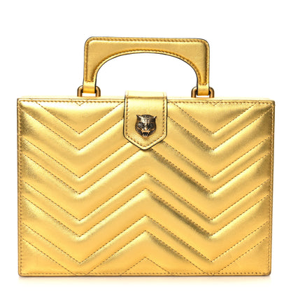 Gucci Metallic Nappa Matelasse Broadway Top Handle Bag Gold 1 of 12