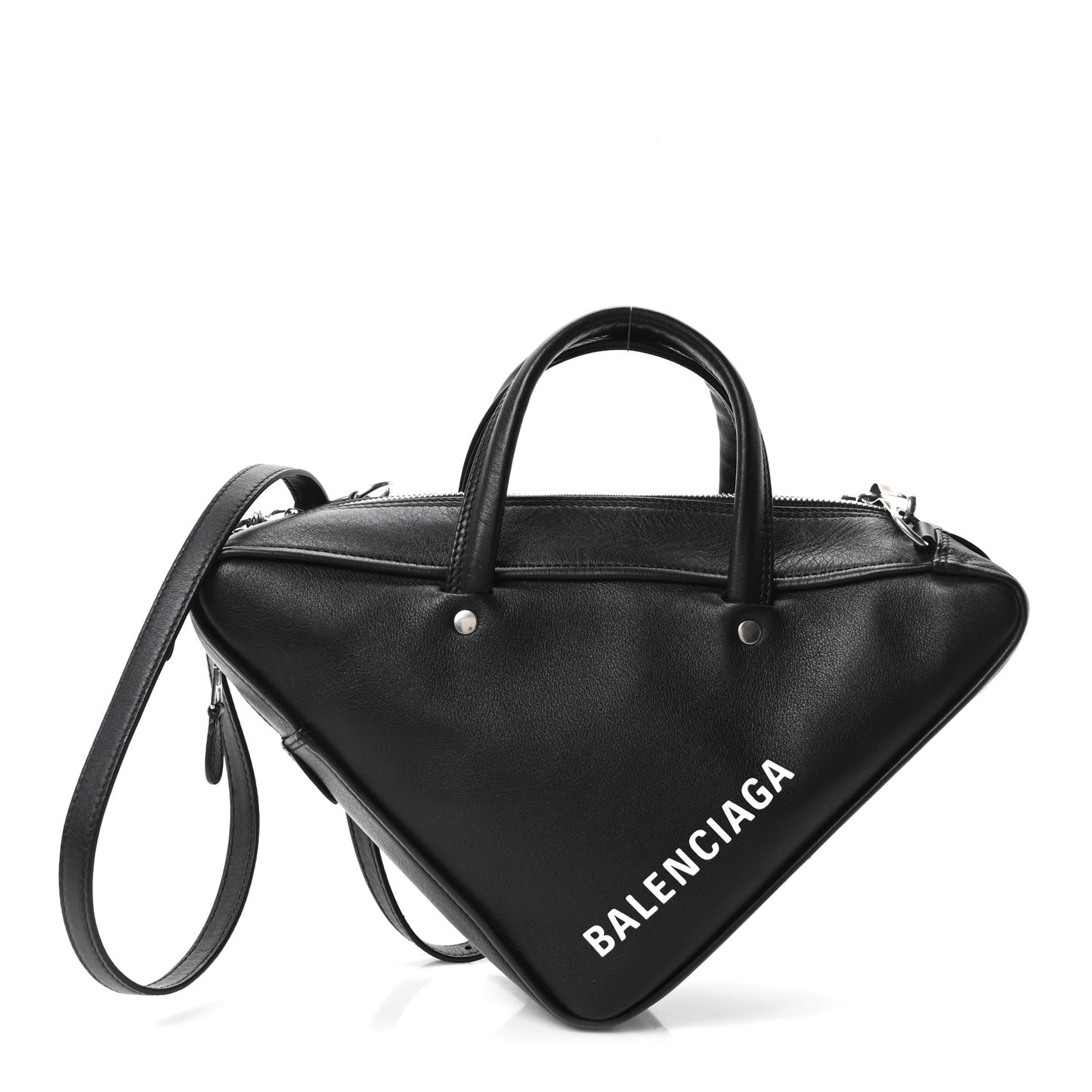 Calfskin S Triangle Duffle Black