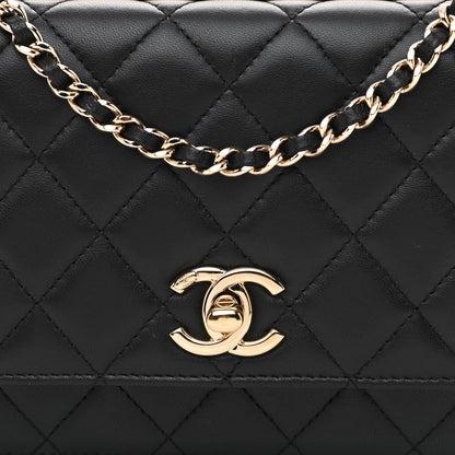 Chanel Lambskin Quilted Trendy CC Wallet On Chain WOC Black 9 of 11