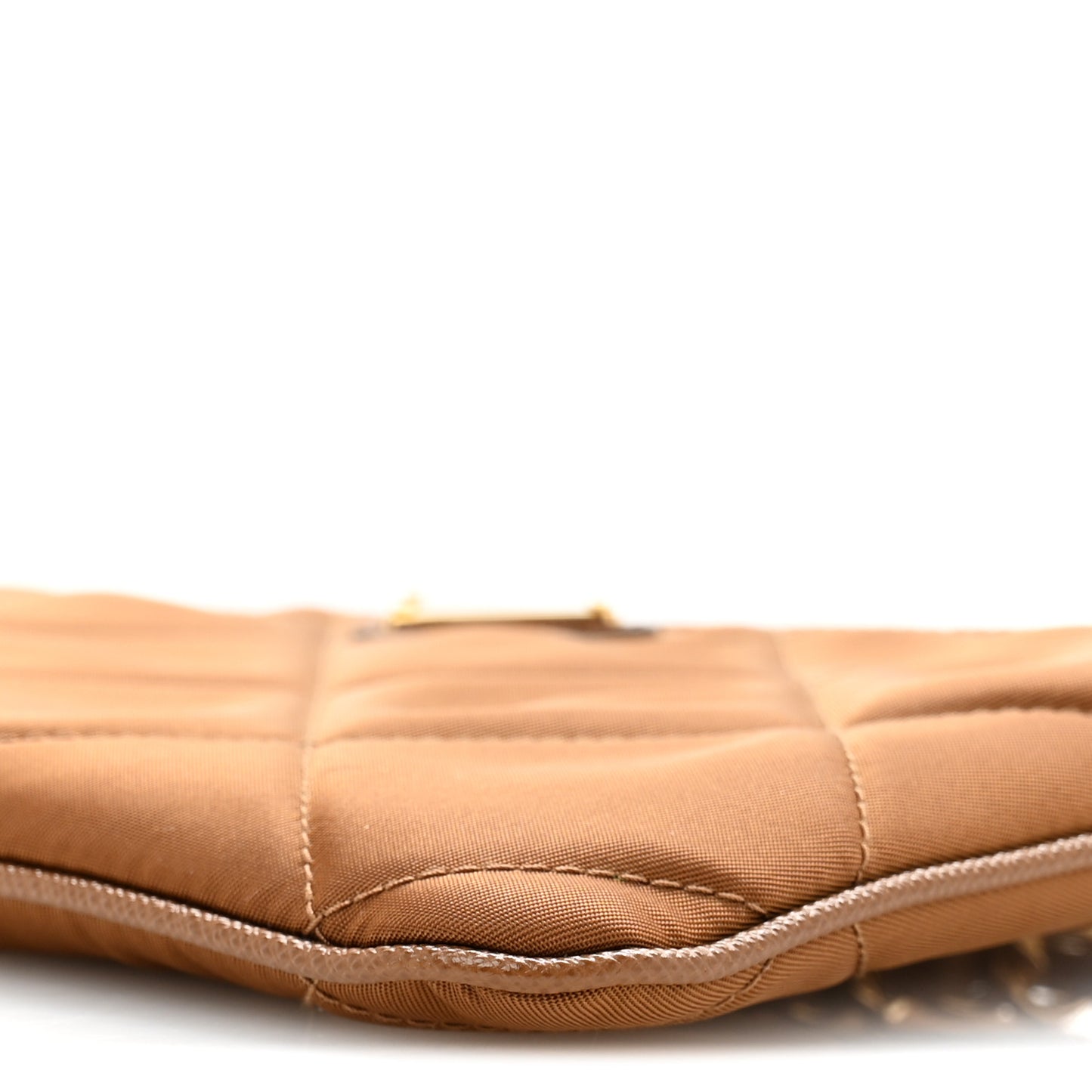 Re-Nylon Tessuto Impuntu Quilted Re-Edition 1995 Chaine Pouch Brandy