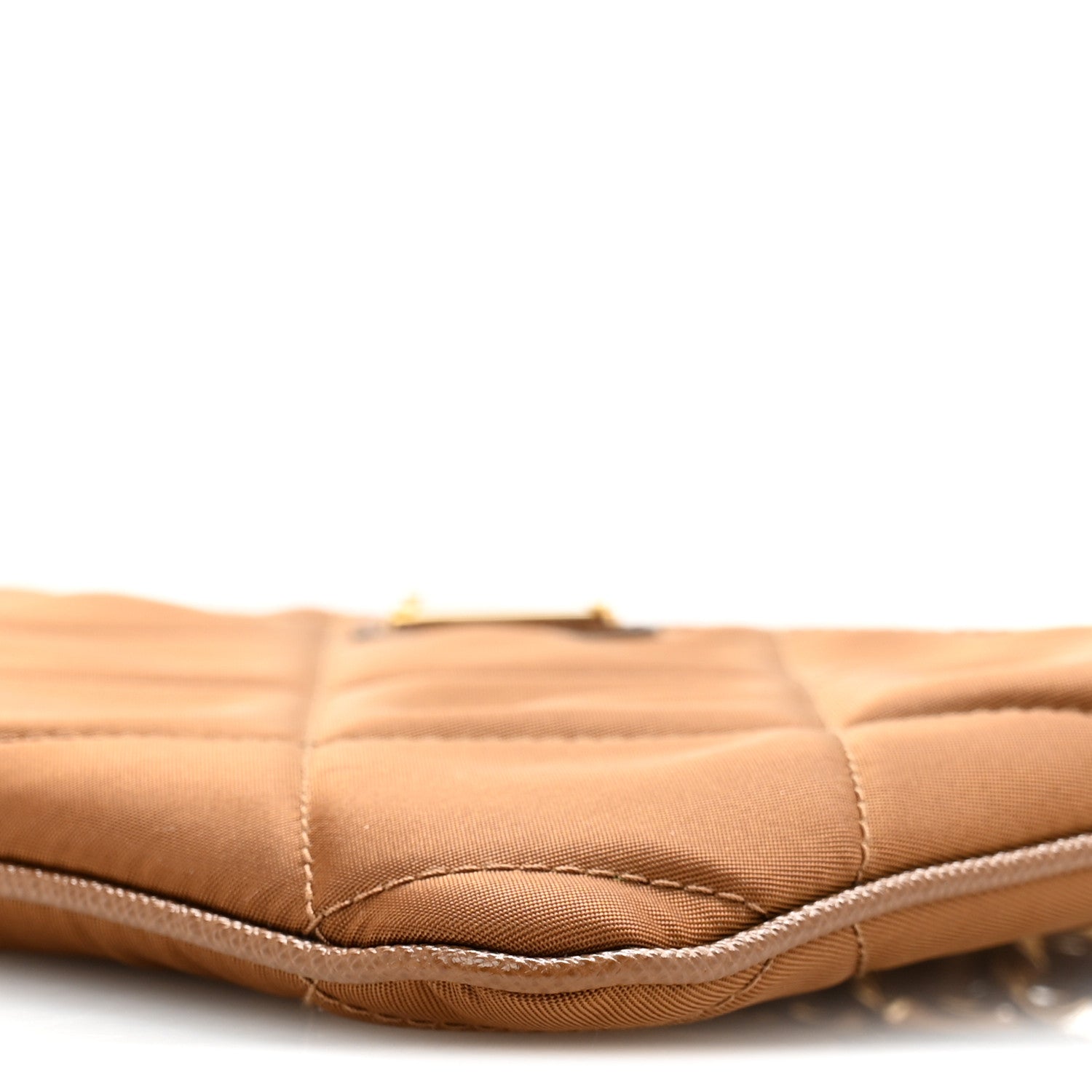 Prada Re-Nylon Tessuto Impuntu Quilted Re-Edition 1995 Chaine Pouch Brandy 11 of 12