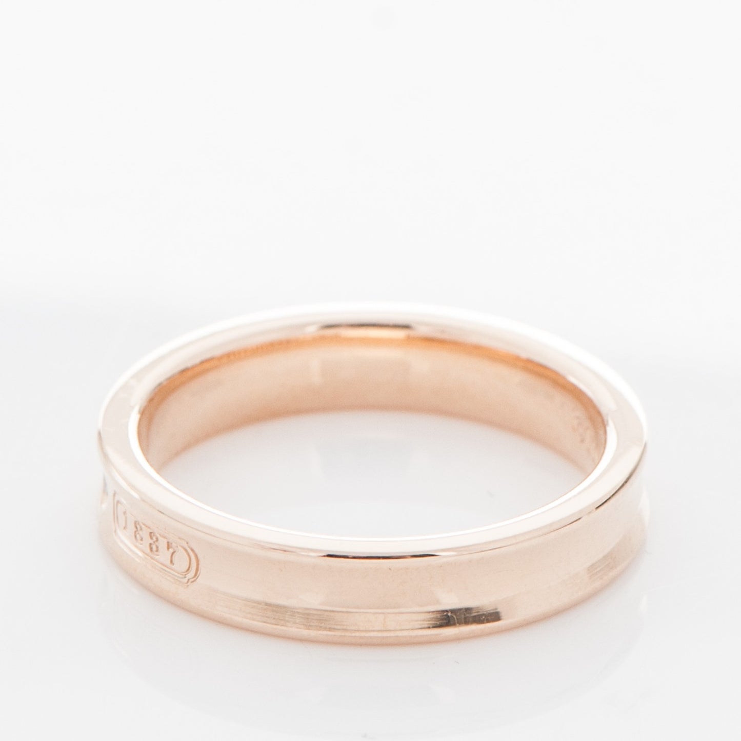 18K Rose Gold Diamond Narrow 1837 Ring 6.5