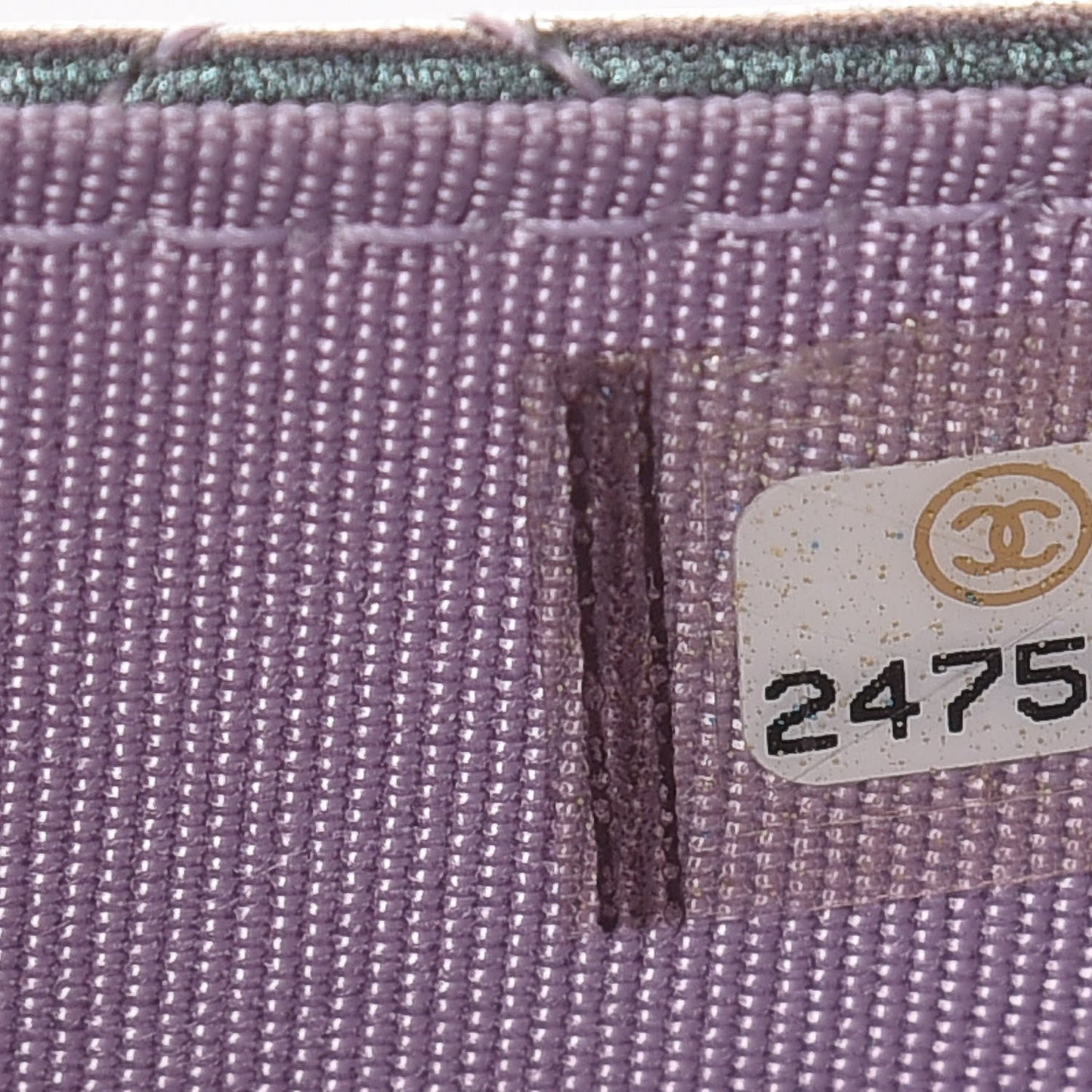 Iridescent Lambskin Quilted Reissue Wallet On Chain WOC Light Purple