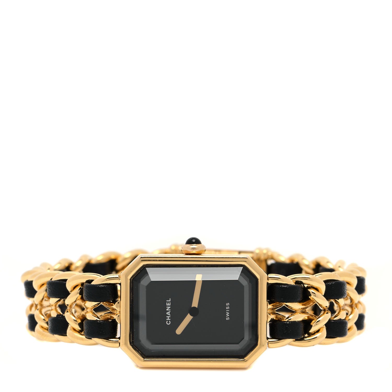 Chanel Stainless Steel Lambskin 20mm Chain Premiere Quartz Watch Gold L 2 of 4