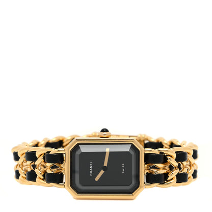 Chanel Stainless Steel Lambskin 20mm Chain Premiere Quartz Watch Gold L 2 of 4