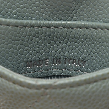 Chanel Caviar Quilted Card Holder On Chain Light Blue 8 of 8