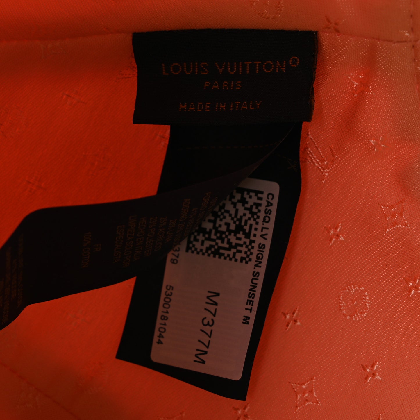 Cotton LV Signature Cap M Sunset