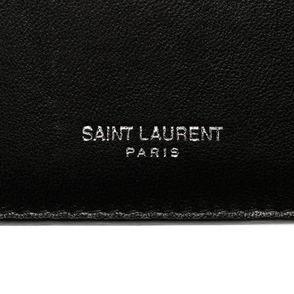 Saint Laurent Lambskin Monogram Loulou Puffer Pouch Clutch Black 10 of 13