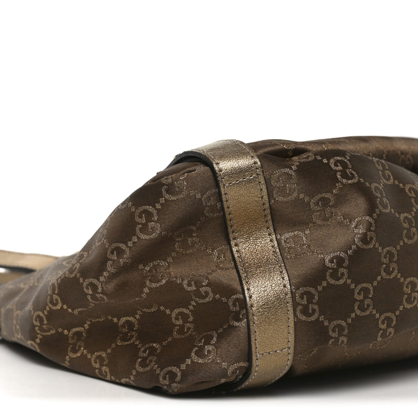 Satin Monogram Medium Abbey Shoulder Bag Bronze