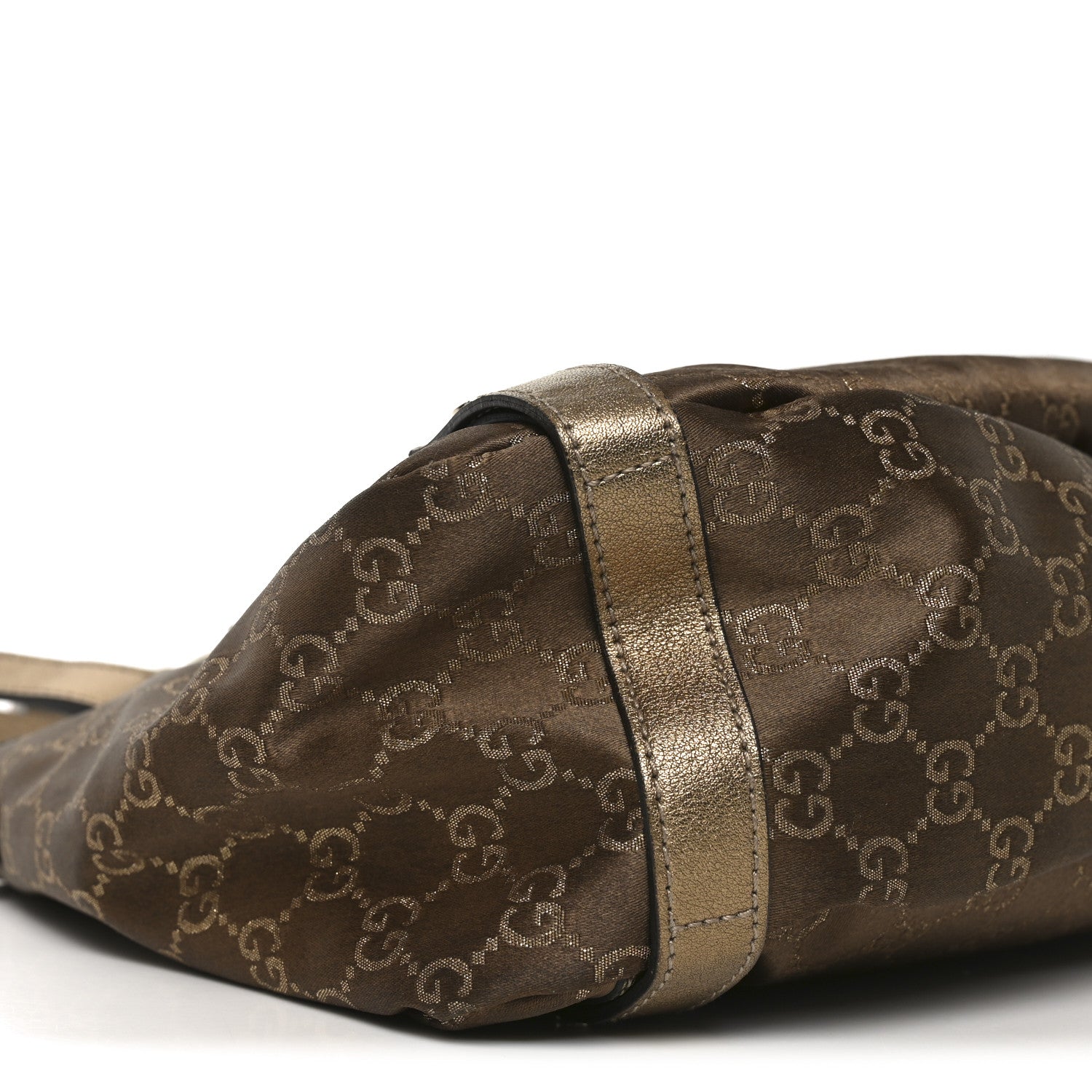 Gucci Satin Monogram Medium Abbey Shoulder Bag Bronze 9 of 10