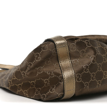 Gucci Satin Monogram Medium Abbey Shoulder Bag Bronze 9 of 10