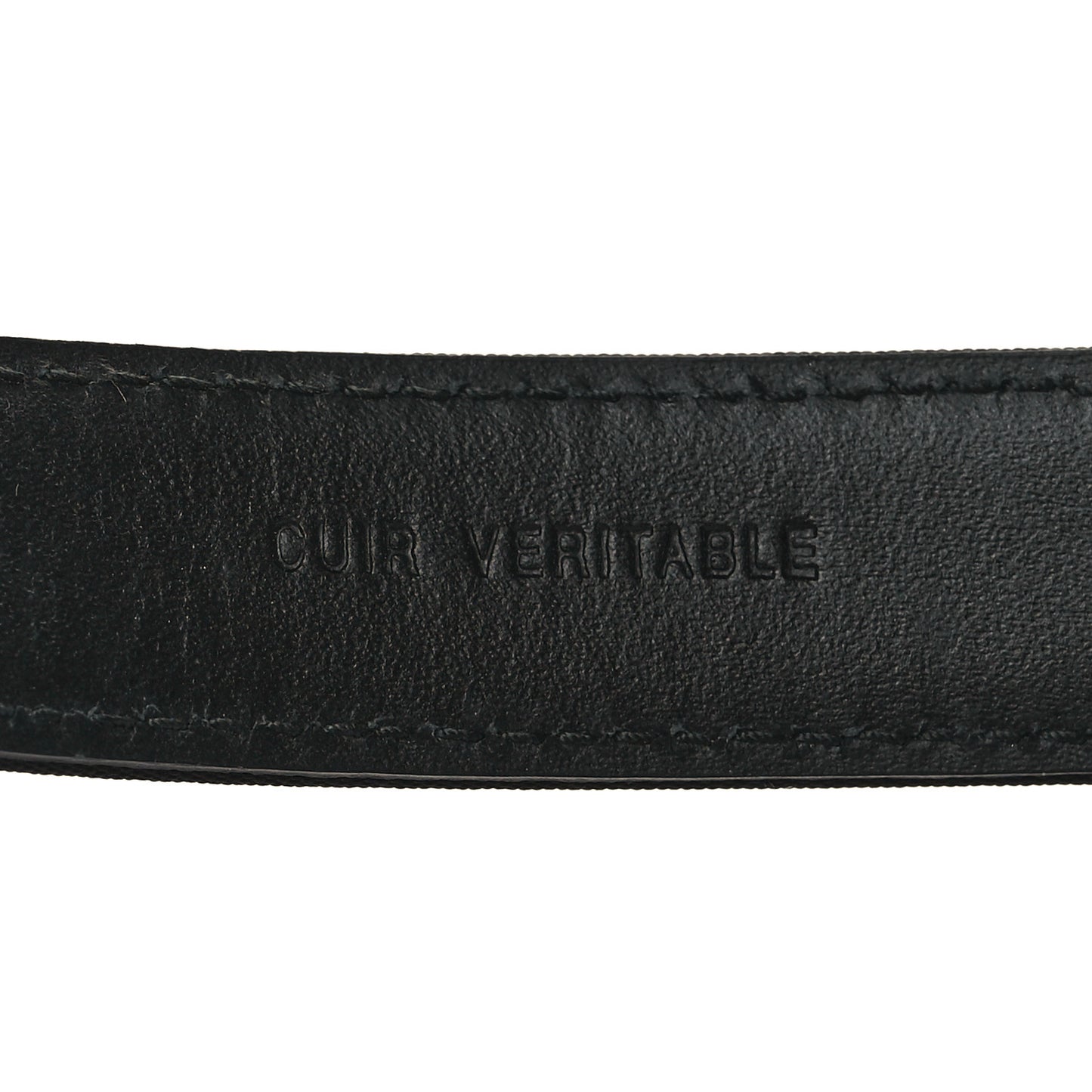 Lambskin Crystal Baguette Logo Belt 75 30 Black