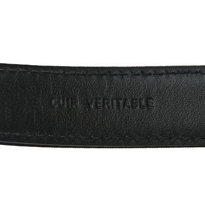 Chanel Lambskin Crystal Baguette Logo Belt 75 30 Black 7 of 7