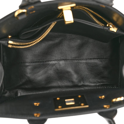Salvatore Ferragamo Calfskin Medium Studio Bag Black 5 of 11