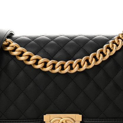 Chanel Caviar Quilted Medium Boy Flap Black 8 of 10