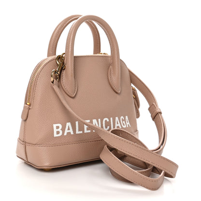 Balenciaga Grained Calfskin XXS Ville Top Handle Bag Beige Tapioca 3 of 10