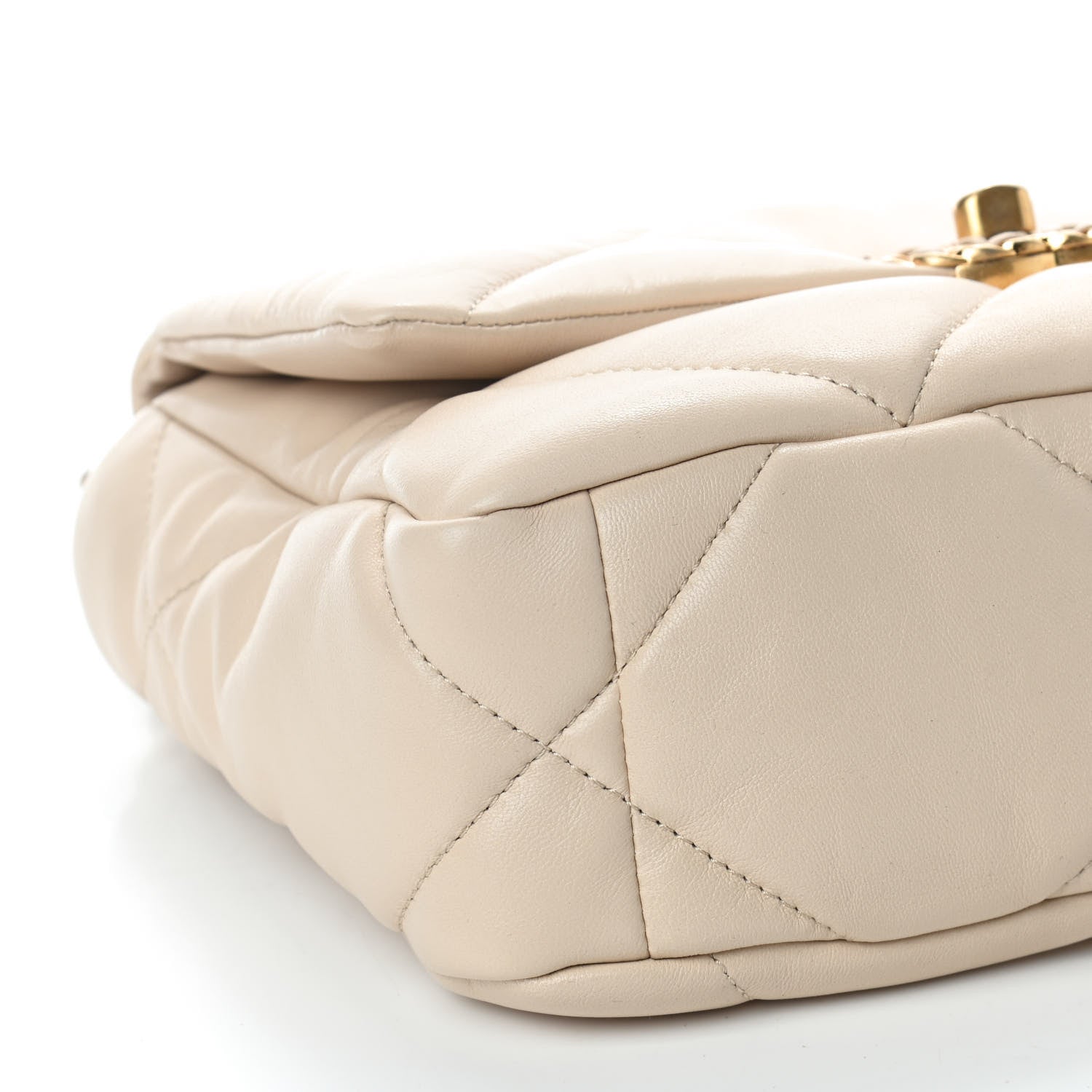 Chanel Lambskin Quilted Medium Chanel 19 Flap Beige 6 of 9