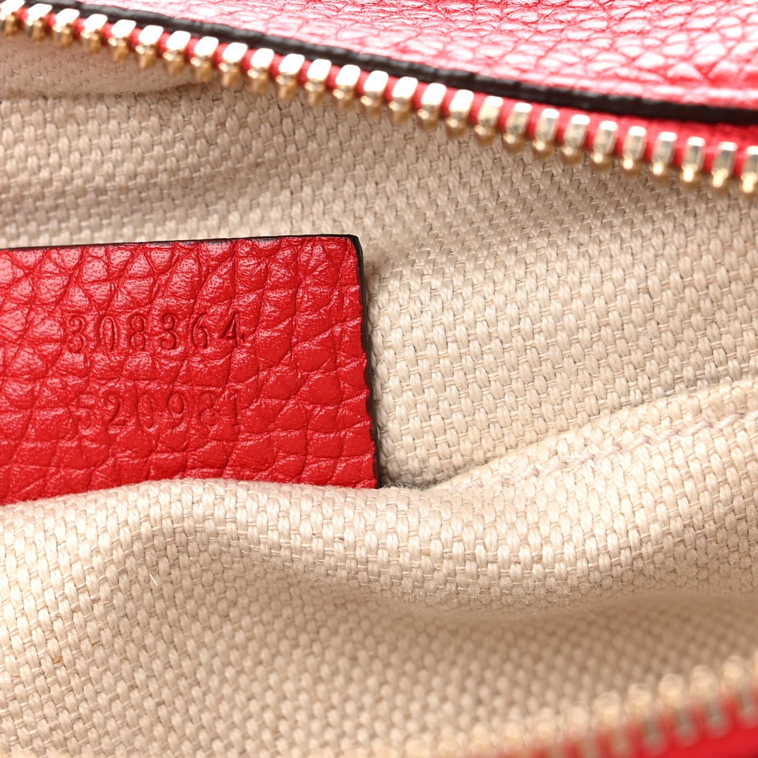 Gucci Pebbled Calfskin Small Soho Disco Bag Tabasco Red 7 of 11