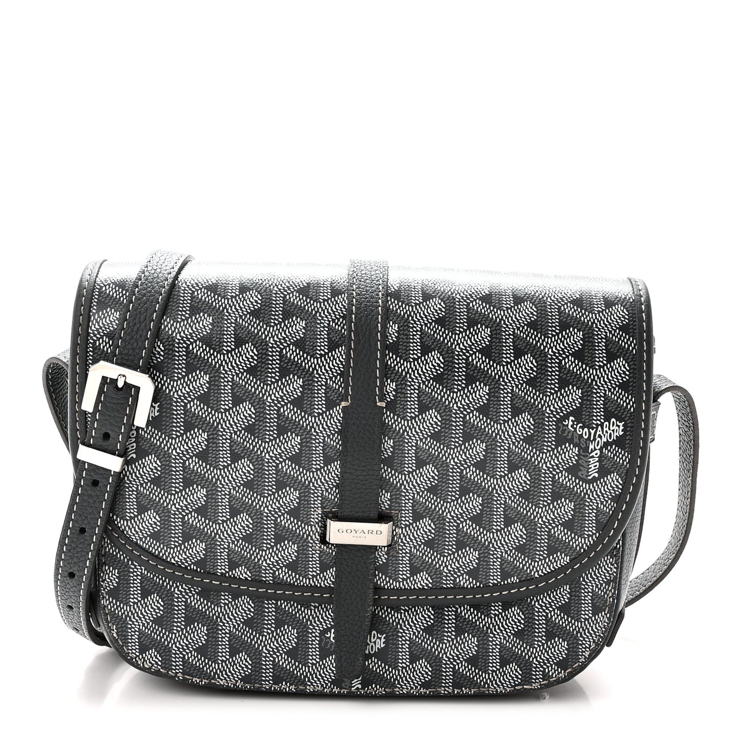 Goyardine Belvedere II PM Messenger Bag Gray