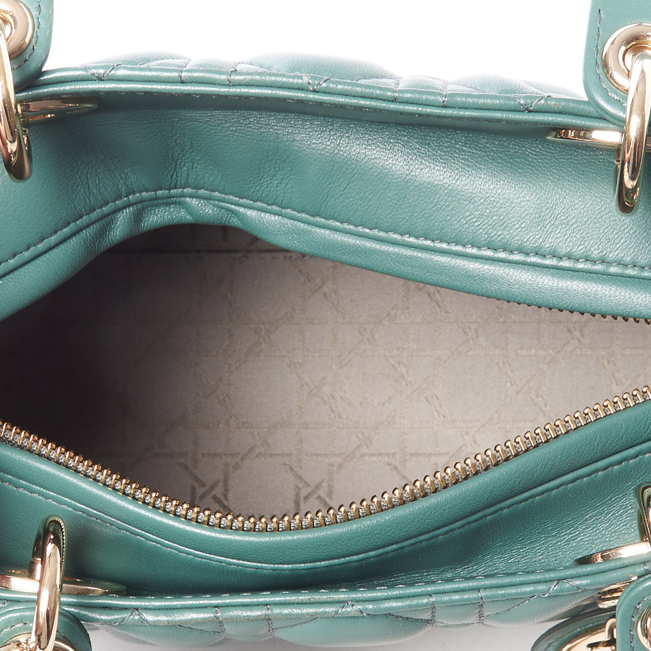 Lambskin Cannage Medium Lady Dior Orage