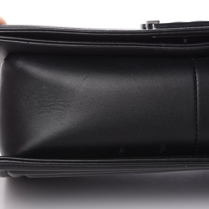 Chanel Calfskin Quilted Medium Boy Flap So Black 10 of 14